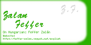 zalan feffer business card